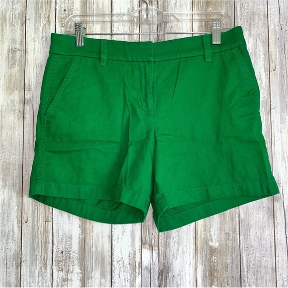 J. Crew Green 5” Chino Shorts - Picture 2 of 7